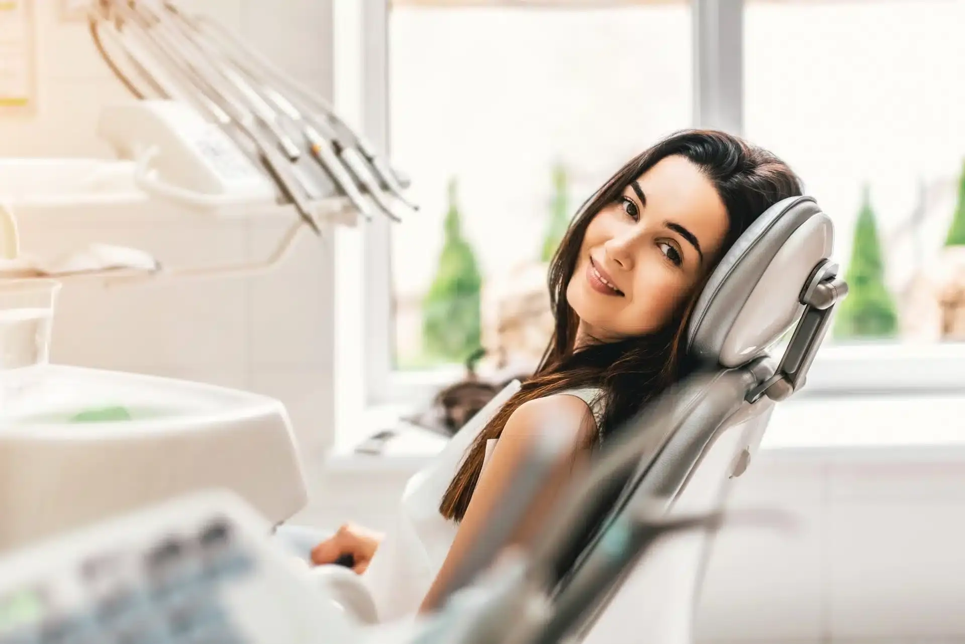 Relaxed patient reclined in dental chair at Albuquerque sedation dentistry practice.